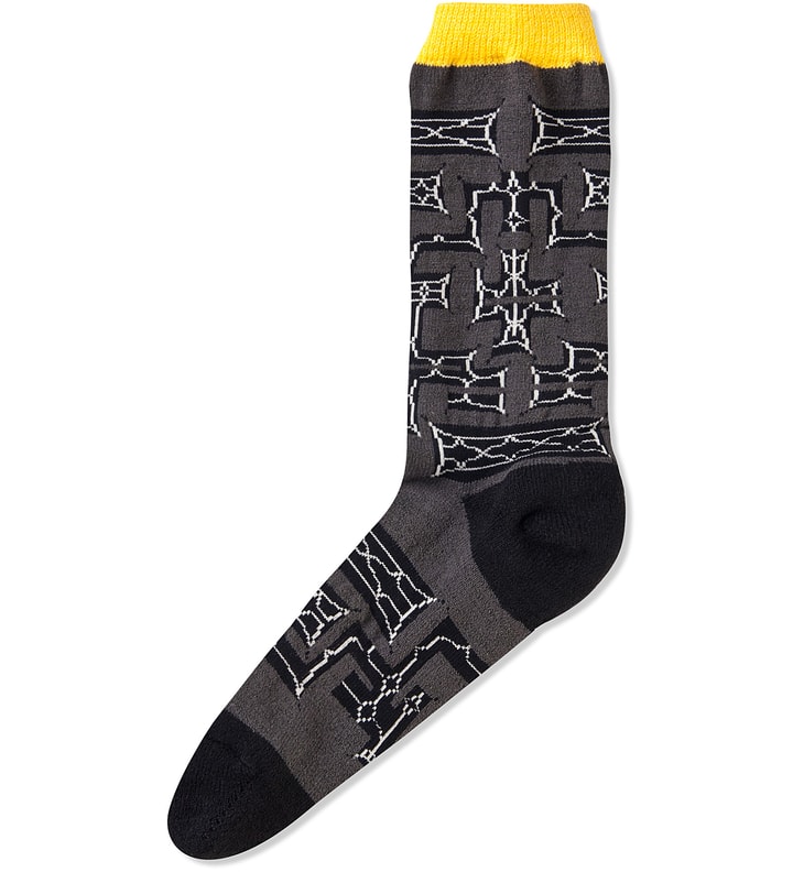 Black Ainu Pattern Socks Placeholder Image