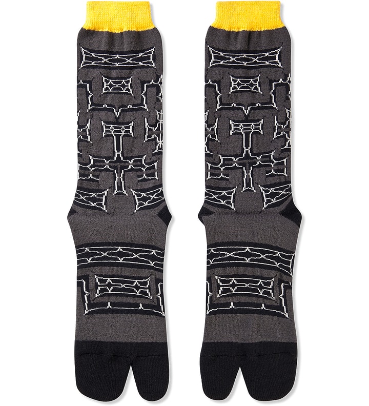 Black Ainu Pattern Socks Placeholder Image