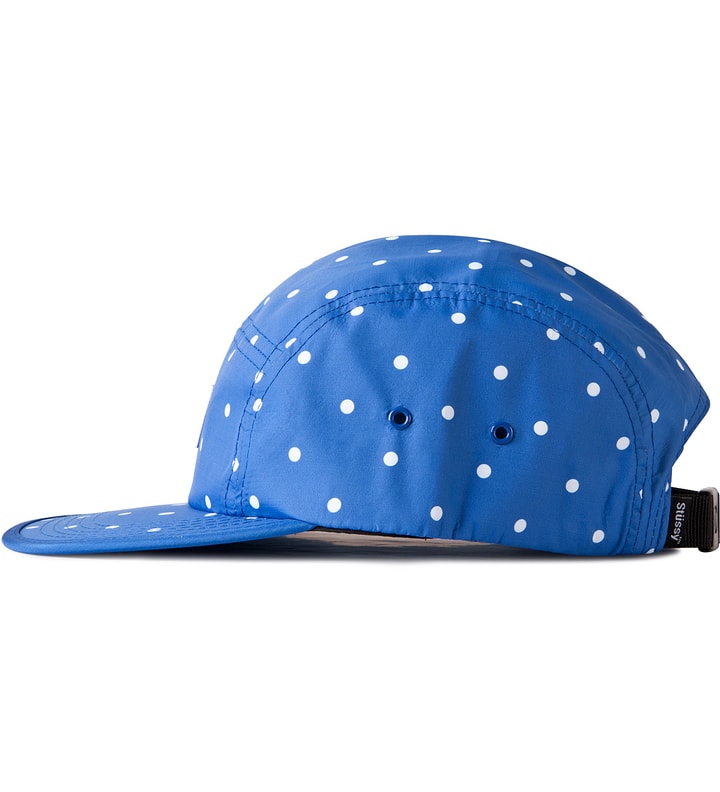 Blue Polka Dot Camp Cap  Placeholder Image