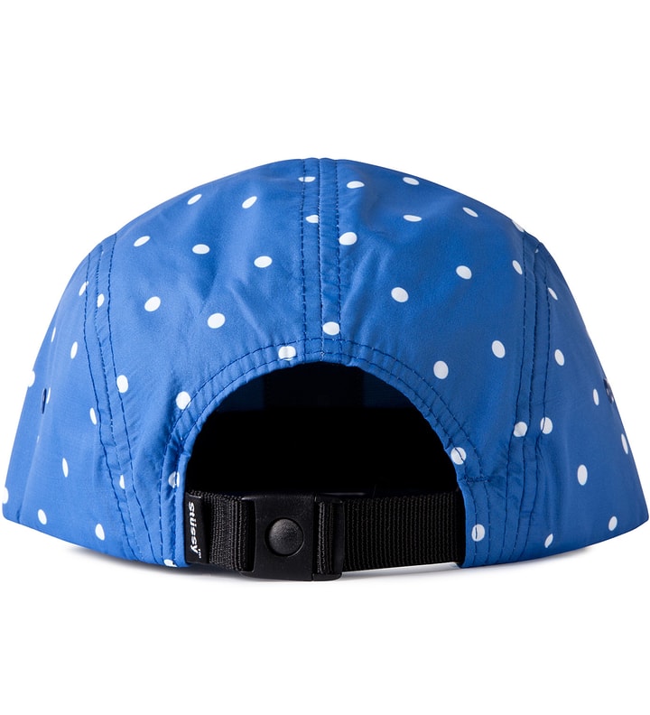 Blue Polka Dot Camp Cap  Placeholder Image