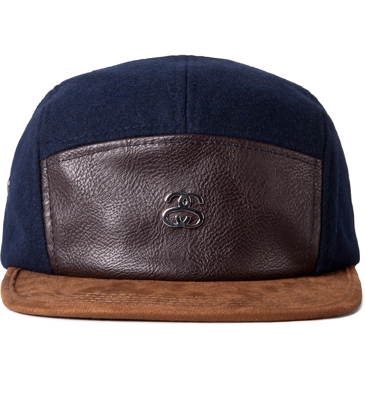 Navy Stussy Lux Camp Cap  Placeholder Image