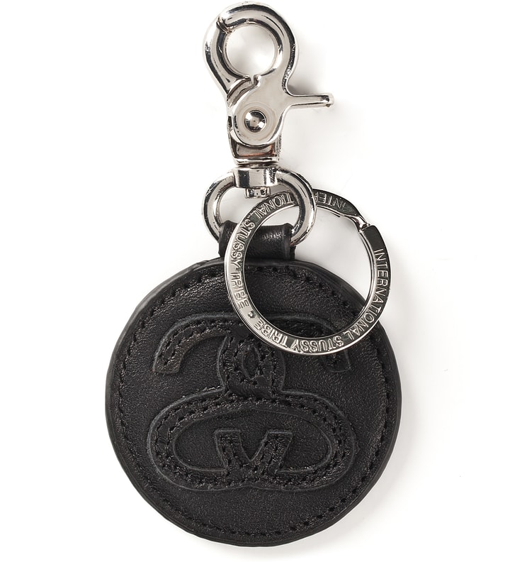 Sterling Silver Louisville Black Leather Key Chain