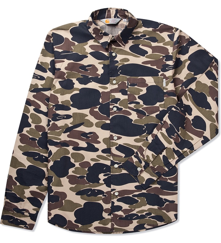 Camo Isle Stone Washed L/S Camo Shirt Placeholder Image