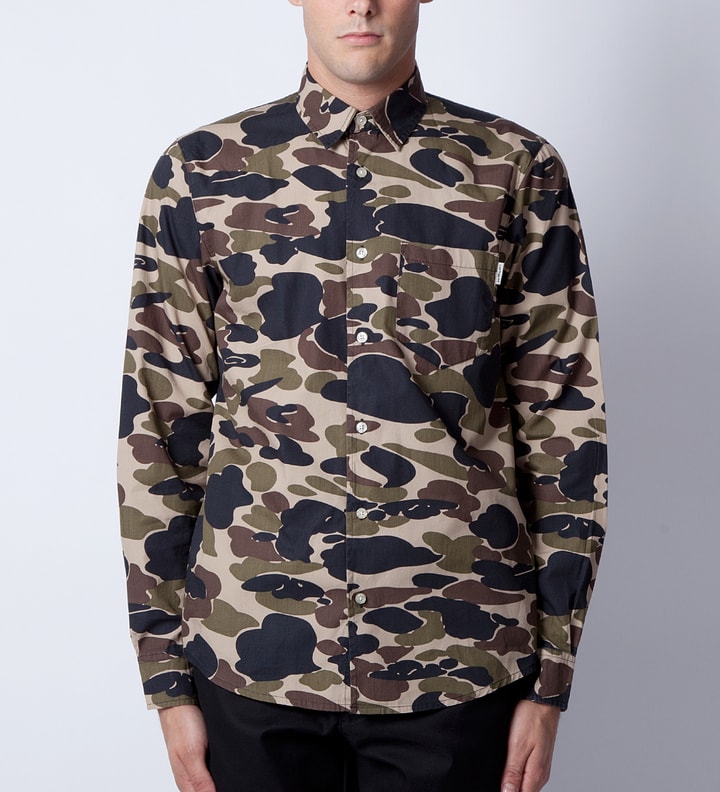 Camo Isle Stone Washed L/S Camo Shirt Placeholder Image
