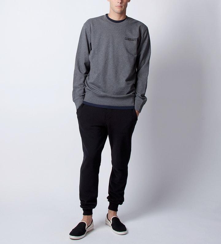 Dark Grey Heather/Black College Sweater Placeholder Image