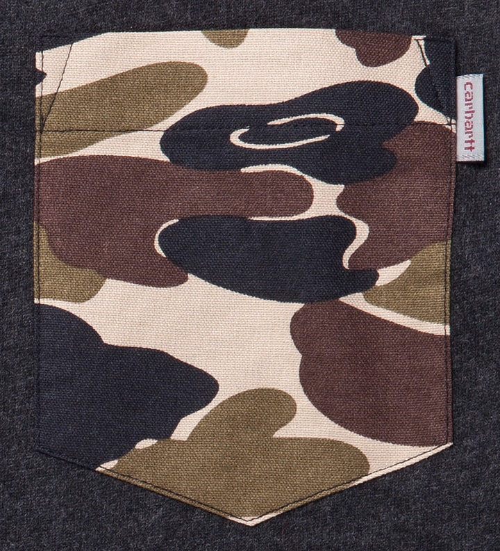 Black Heather/Camo Eaton Pocket Sweater Placeholder Image