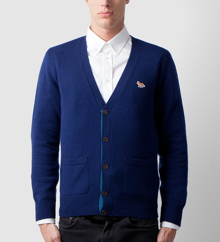 Navy Classic Cashmere Cardigan  Placeholder Image