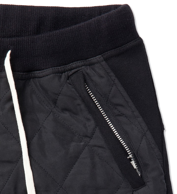 Black Quilted Sweatpants  Placeholder Image