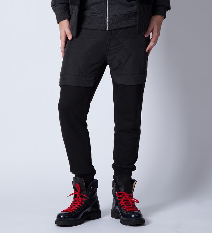Black Quilted Sweatpants  Placeholder Image