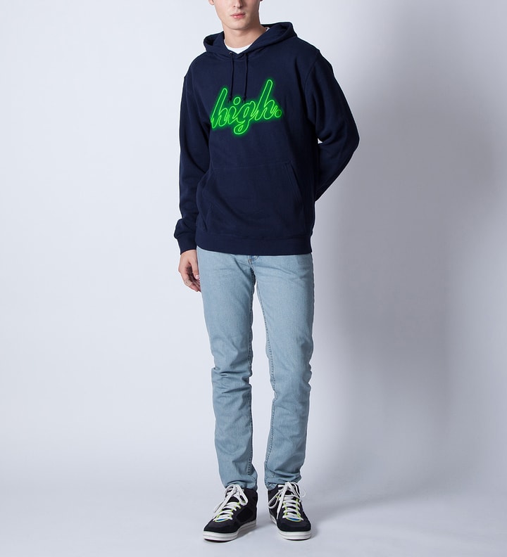 Navy High Neon Hoodie Placeholder Image