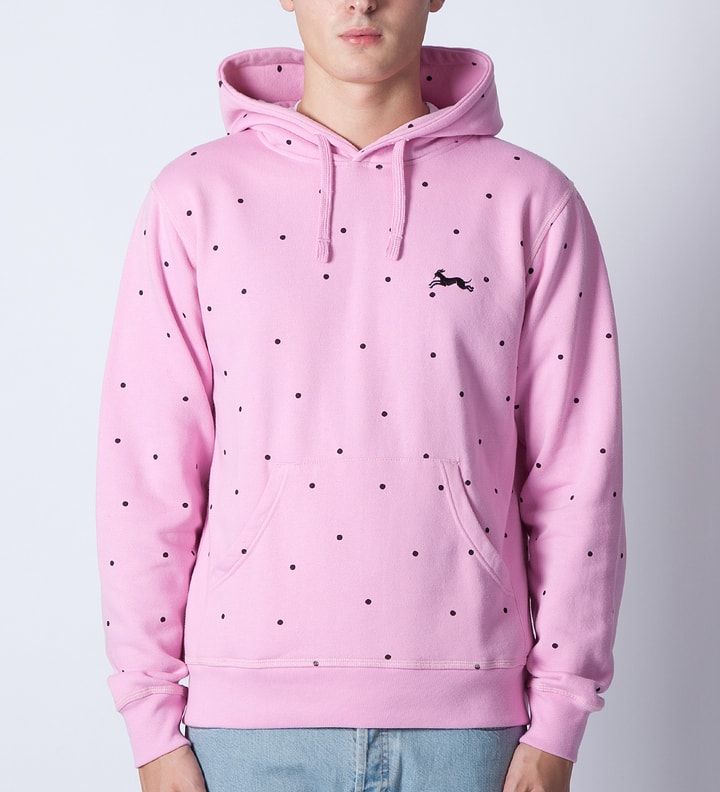 Pink Dotted Leap And Run Hoodie  Placeholder Image