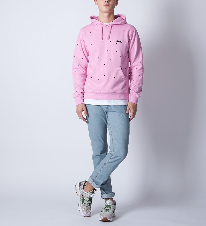 Pink Dotted Leap And Run Hoodie  Placeholder Image