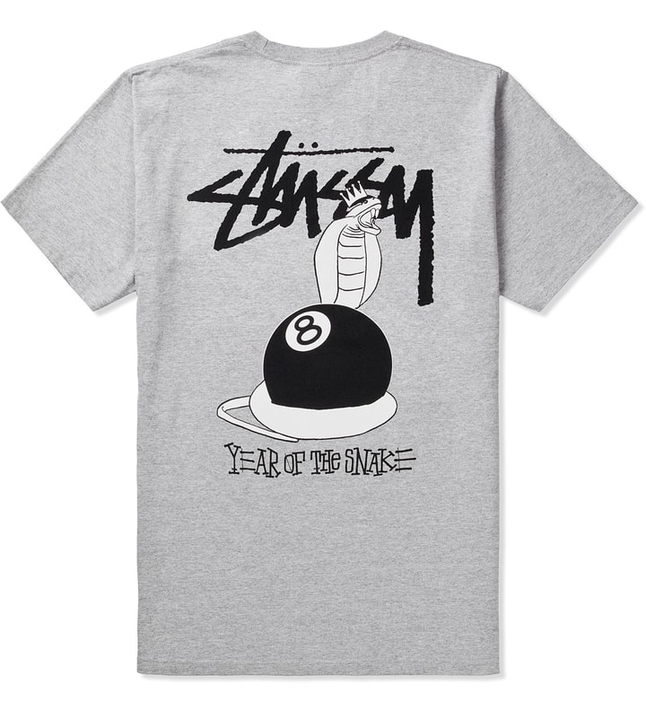 Heather Grey 8 Ball Snake T-Shirt Placeholder Image