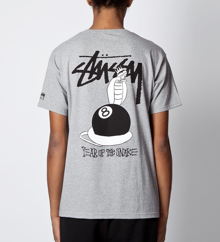 Heather Grey 8 Ball Snake T-Shirt Placeholder Image