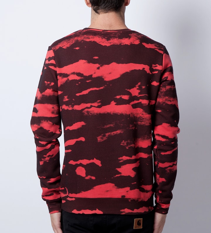 Dark Red Basic Allover Print Sweatshirt Placeholder Image