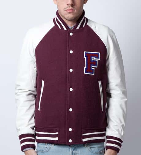 Deep Burgundy Bomber Jacket - Main Image