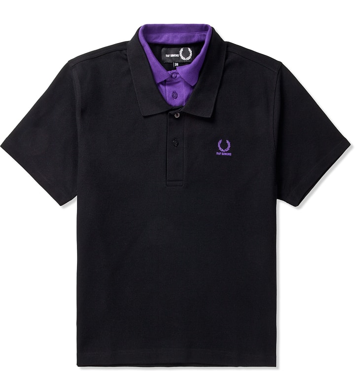 Raf Simons x Fred Perry Black Oversized Shirt W/ Double Collar