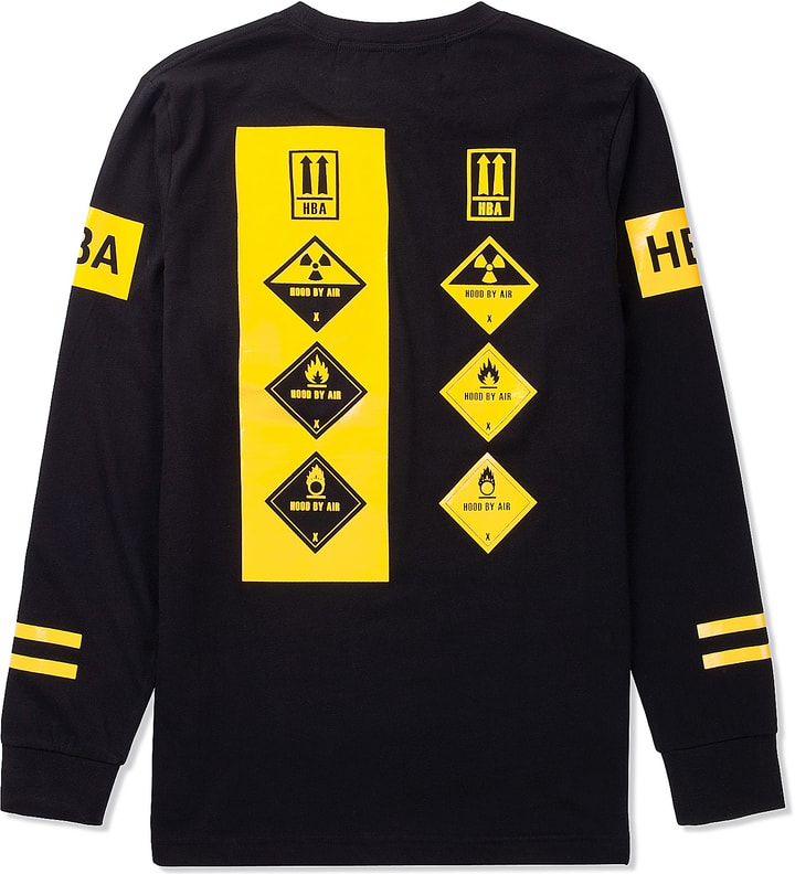 Black Logo With Varsity Arm in Yellow L/S T-Shirt  Placeholder Image