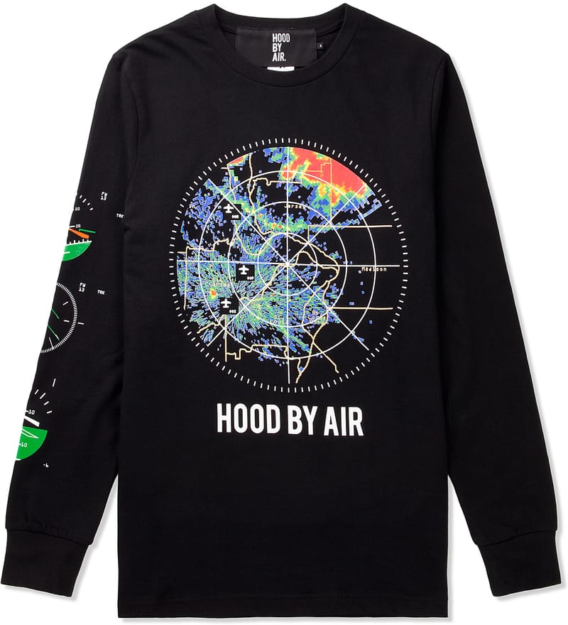 Hood By Air. - Black Radar Multi L/S T 