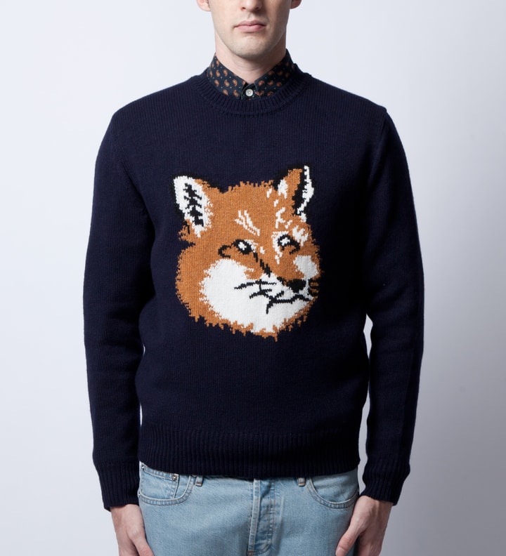 Navy Fox Head Pullover Placeholder Image