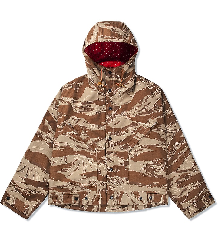 Tiger Camo Hooded Windbreaker Placeholder Image