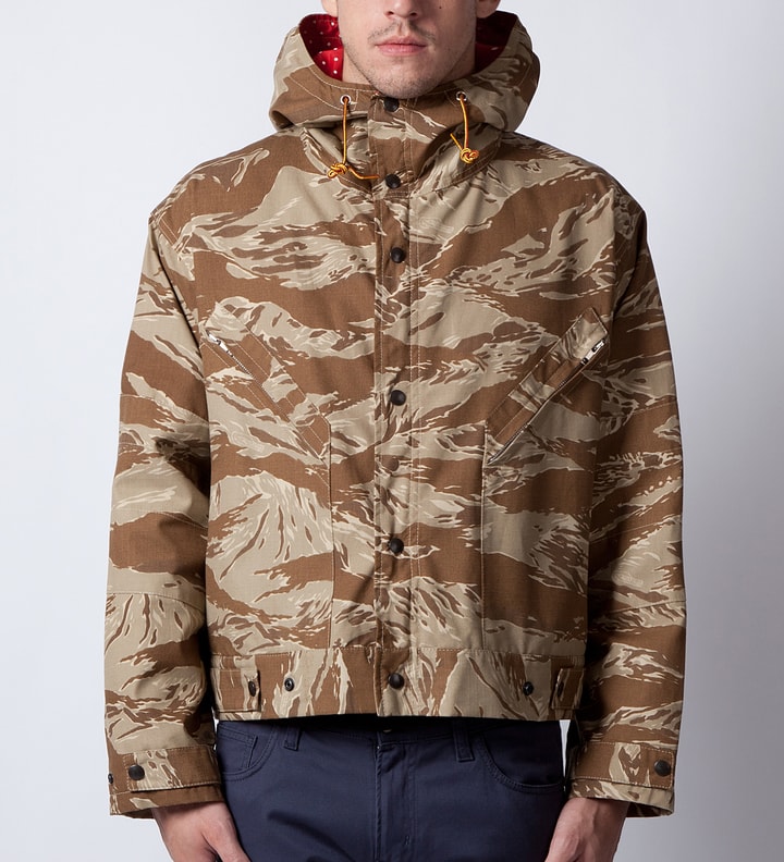 Tiger Camo Hooded Windbreaker Placeholder Image