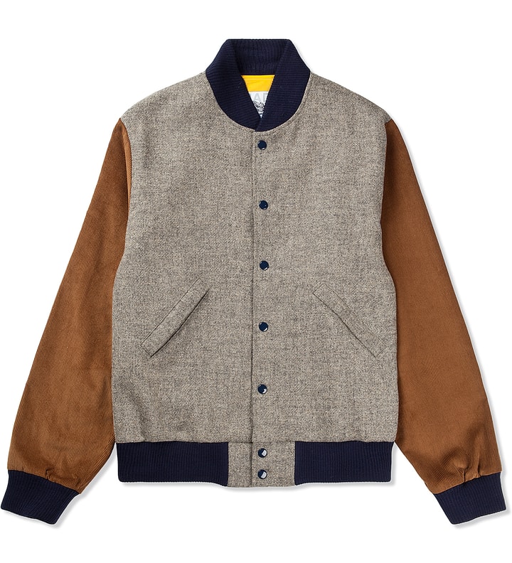 Oxford Grey Wool Varsity Jacket Placeholder Image