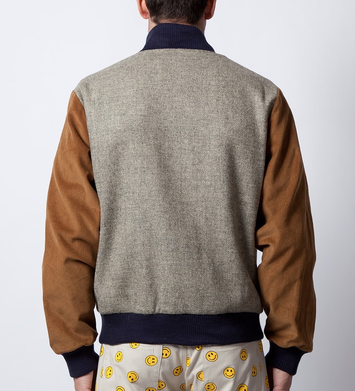 Oxford Grey Wool Varsity Jacket Placeholder Image