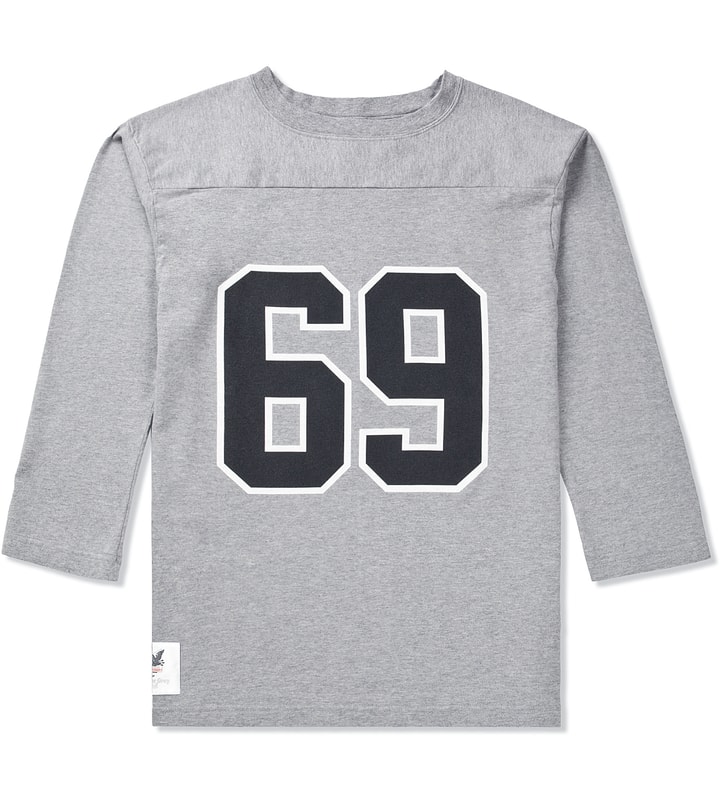 Heather Grey 69 Football T-Shirt  Placeholder Image