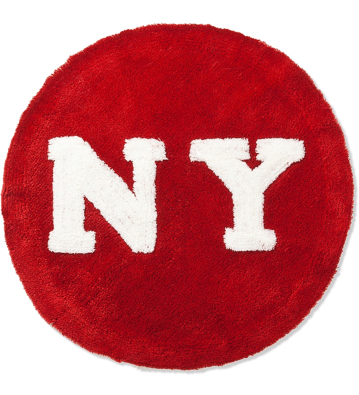 Red NY Circle Rug  Placeholder Image