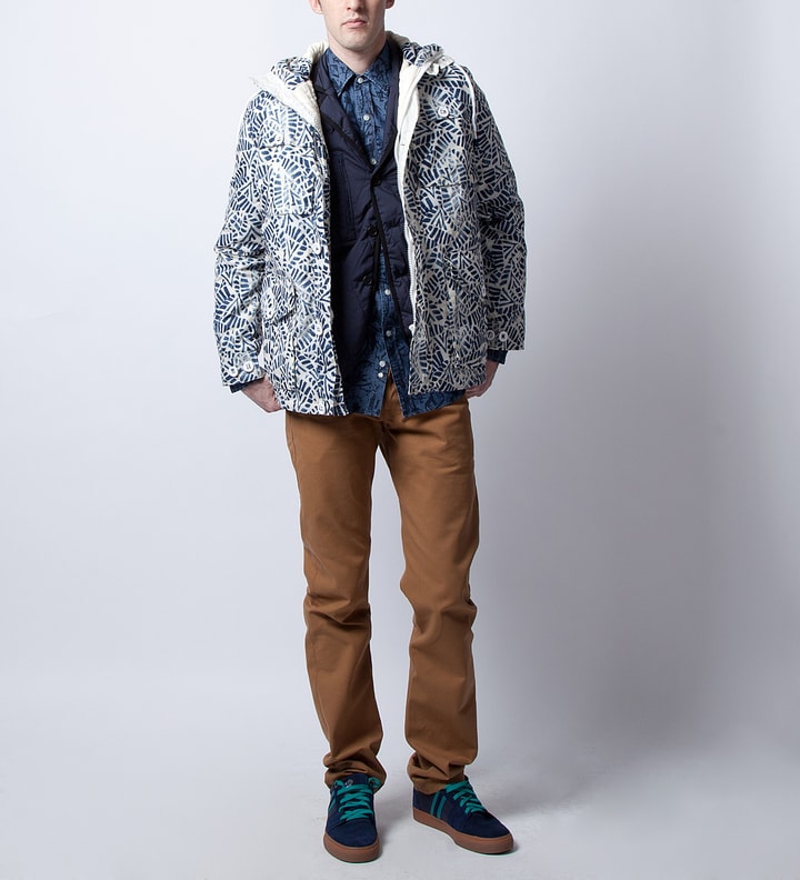 White/Blue Abstract Four Pocket Jacket Placeholder Image