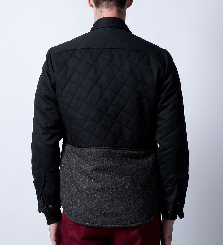 CK Waxed Twill & K56 Grey Speckled Twill Quilted Shirt Jacket Placeholder Image