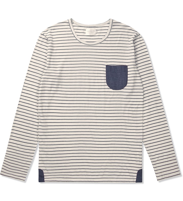 Shades of Grey by Micah Cohen Slate Stripe L/S Sailing Shirt