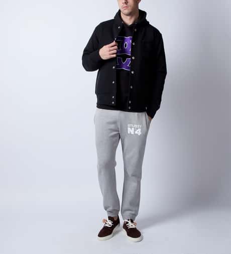 Stussy Deluxe - Black Fleece Stadium Jacket | HBX