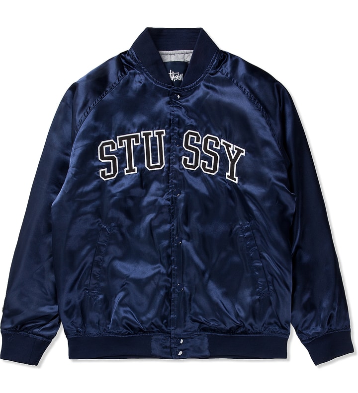 Navy Sport Satin Jacket Placeholder Image