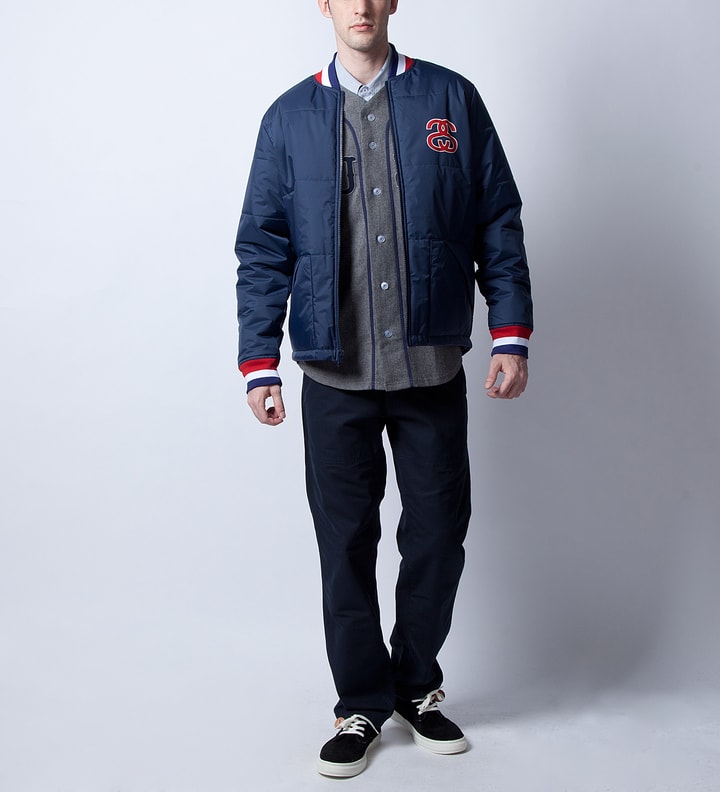 Navy Puffer Rib Jacket Placeholder Image