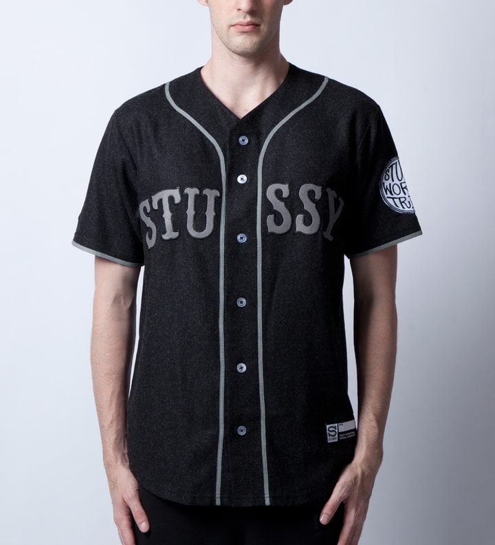 Black Stussy Baseball Shirt Placeholder Image