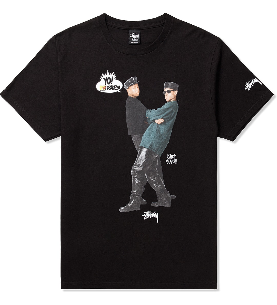 Stüssy - Black Stussy X YO MTV RAPS! Gang Starr T-Shirt | HBX