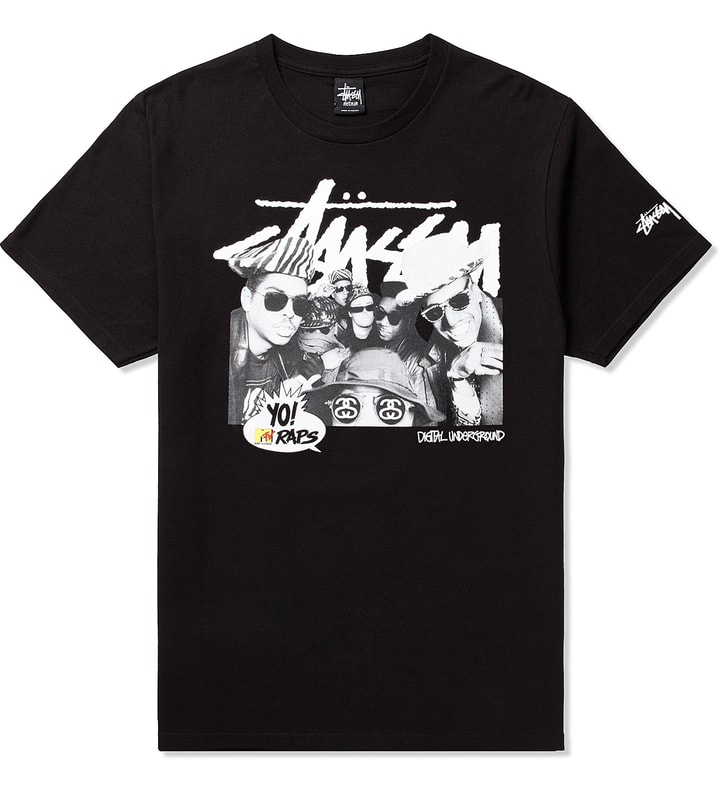 Black Stussy x YO MTV RAPS! Digital Underground T-Shirt Placeholder Image