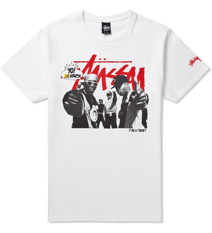 White Stussy x YO MTV RAPS! Public Enemy T-Shirt Placeholder Image