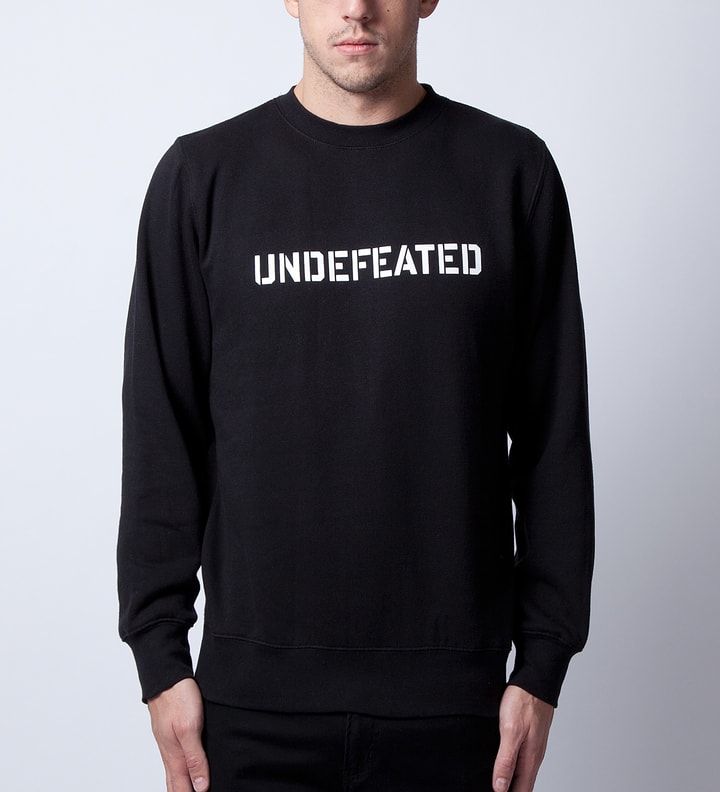 Black Undefeated Stencil Crewneck  Placeholder Image