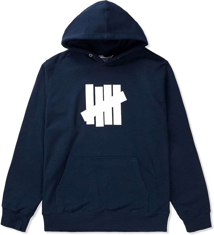 Undefeated - Navy 5 Strike Pullover Hoodie | HBX - Globally  