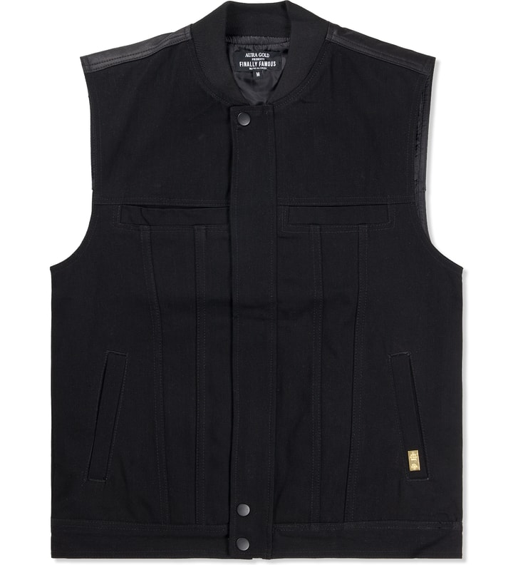 Black Cruiser Denim Vest  Placeholder Image