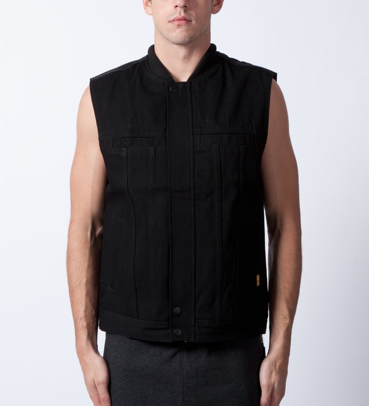 Black Cruiser Denim Vest  Placeholder Image