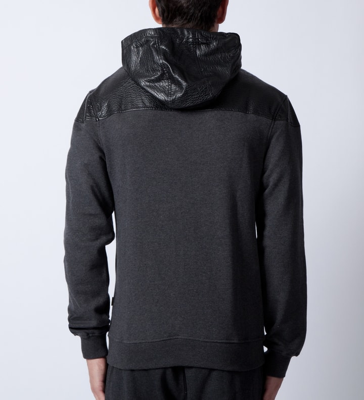 Black Heather Python Leather Hoodie Placeholder Image