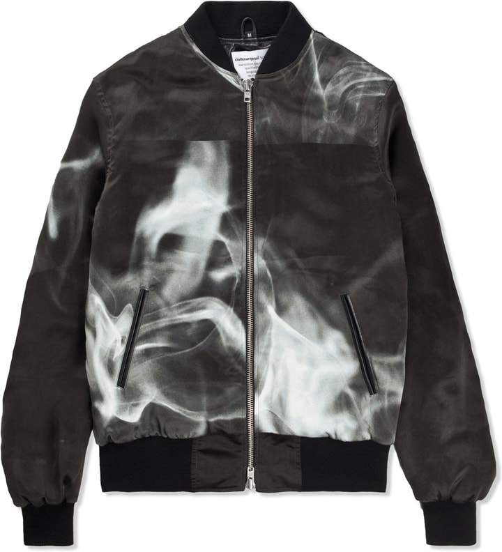 Black Pookie Silk Bomber Jacket  Placeholder Image