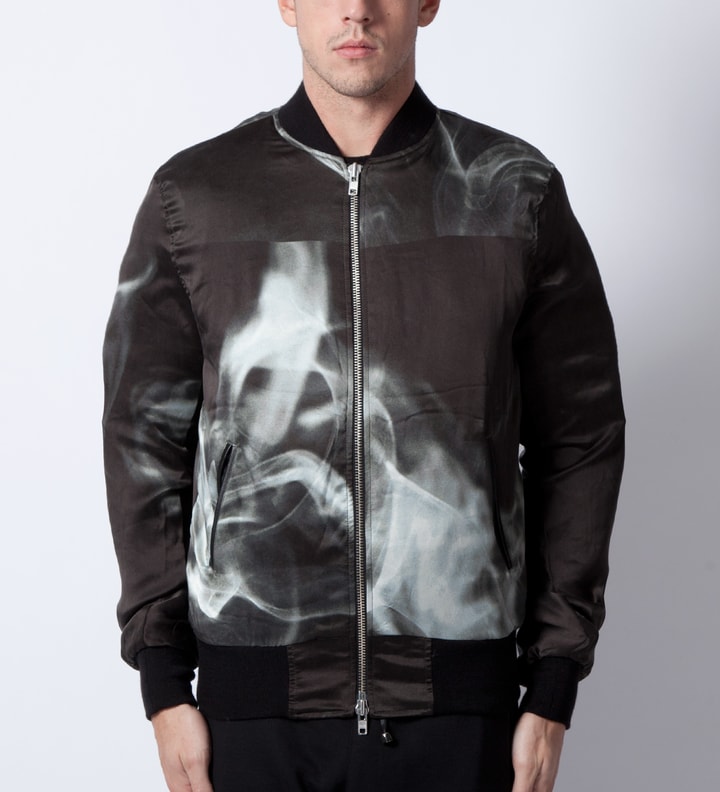 Black Pookie Silk Bomber Jacket  Placeholder Image