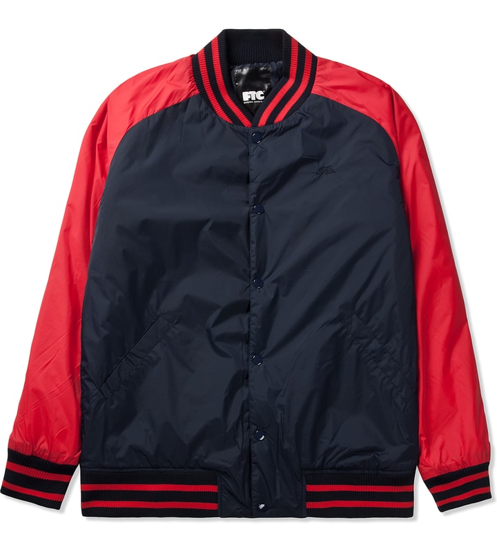 FTC Navy Nylon Varsity Jacket 