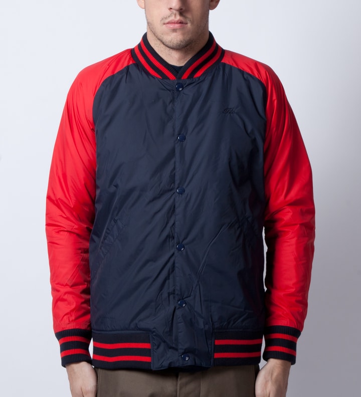 FTC Navy Nylon Varsity Jacket 