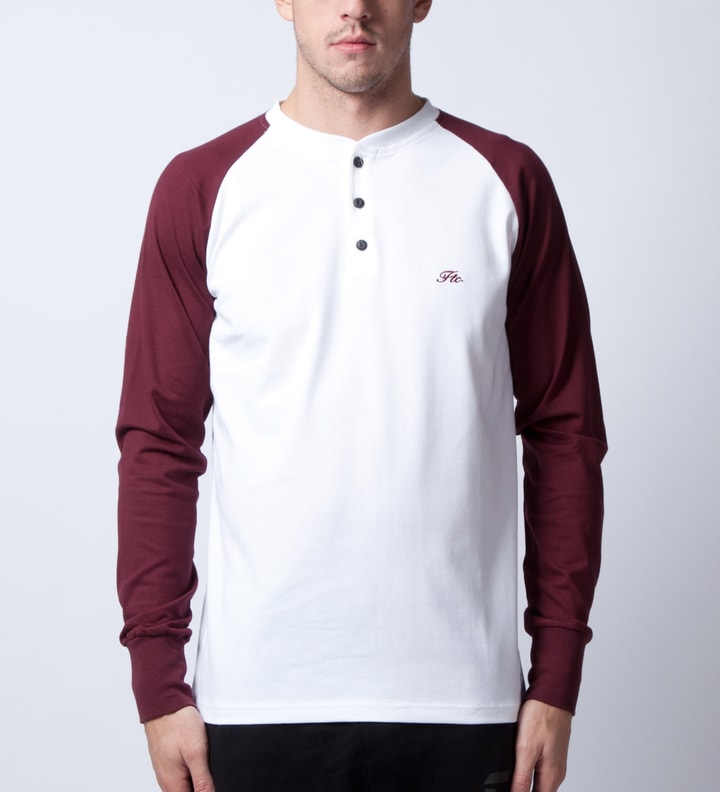 Burgundy L/S Raglan Henley Shirt  Placeholder Image